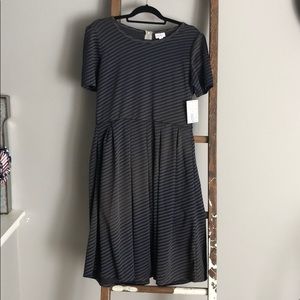 XL Amelia Dark Blue and Grey Stripe